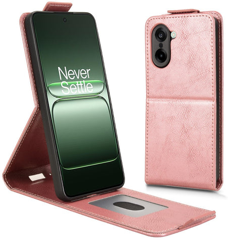 For OnePlus Nord CE5 5G / Ace 5 Racing 5G Stand Case Magnetic Clasp Vertical Flip Leather Phone Cover with Card Holder