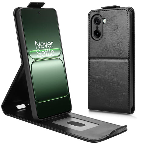 For OnePlus Nord CE5 5G / Ace 5 Racing 5G Stand Case Magnetic Clasp Vertical Flip Leather Phone Cover with Card Holder