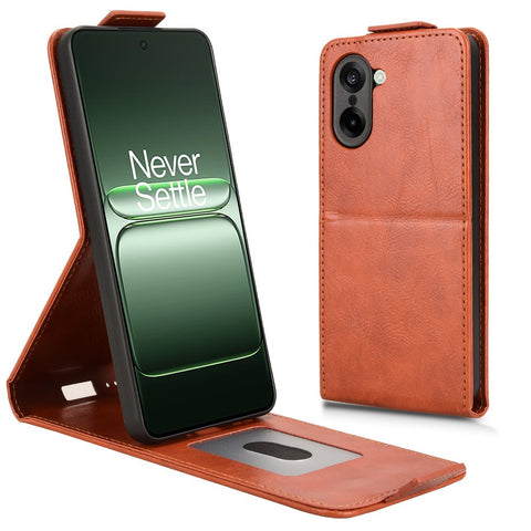 For OnePlus Nord CE5 5G / Ace 5 Racing 5G Stand Case Magnetic Clasp Vertical Flip Leather Phone Cover with Card Holder
