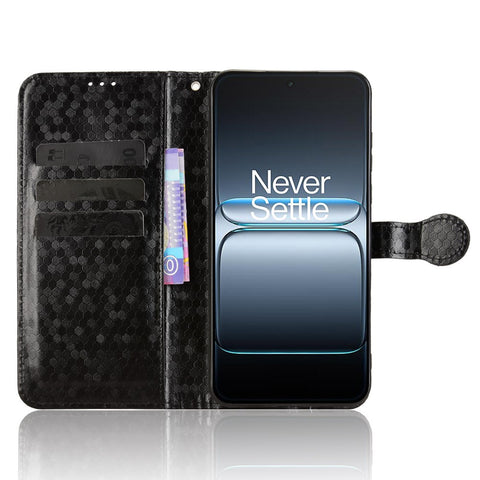 For OnePlus Nord 5 5G / Ace 5 Ultra 5G Wallet Case Dot Pattern Imprint PU Leather Phone Cover with Wrist Strap