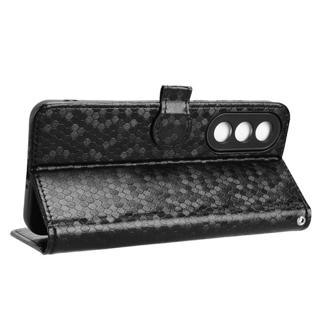 For OnePlus Nord 5 5G / Ace 5 Ultra 5G Wallet Case Dot Pattern Imprint PU Leather Phone Cover with Wrist Strap