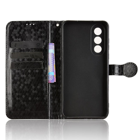 For OnePlus Nord 5 5G / Ace 5 Ultra 5G Wallet Case Dot Pattern Imprint PU Leather Phone Cover with Wrist Strap