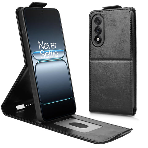 For OnePlus Nord 5 5G / Ace 5 Ultra 5G Stand Case Magnetic Clasp Vertical Flip Leather Phone Cover with Card Holder