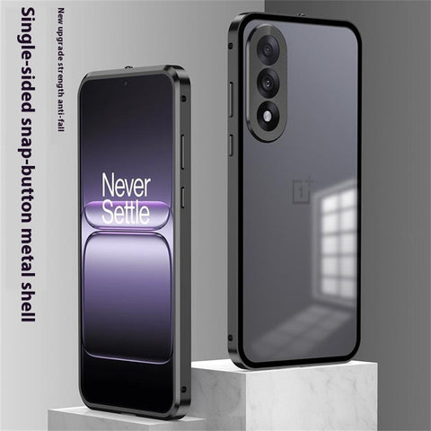 For OnePlus Nord 5 5G / Ace 5 Ultra 5G Matte Case Aluminium Alloy + PC Phone Cover Pop-Up Snap Lock