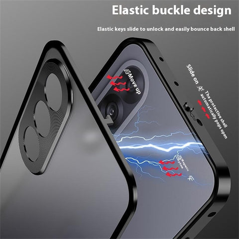 For OnePlus Nord 5 5G / Ace 5 Ultra 5G Matte Case Aluminium Alloy + PC Phone Cover Pop-Up Snap Lock