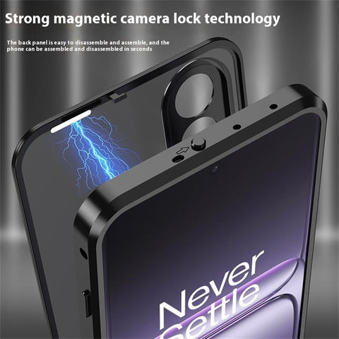 For OnePlus Nord 5 5G / Ace 5 Ultra 5G Matte Case Aluminium Alloy + PC Phone Cover Pop-Up Snap Lock