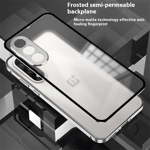 For OnePlus Nord 5 5G / Ace 5 Ultra 5G Matte Case Aluminium Alloy + PC Phone Cover Pop-Up Snap Lock