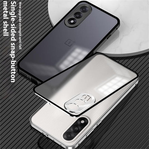For OnePlus Nord 5 5G / Ace 5 Ultra 5G Matte Case Aluminium Alloy + PC Phone Cover Pop-Up Snap Lock