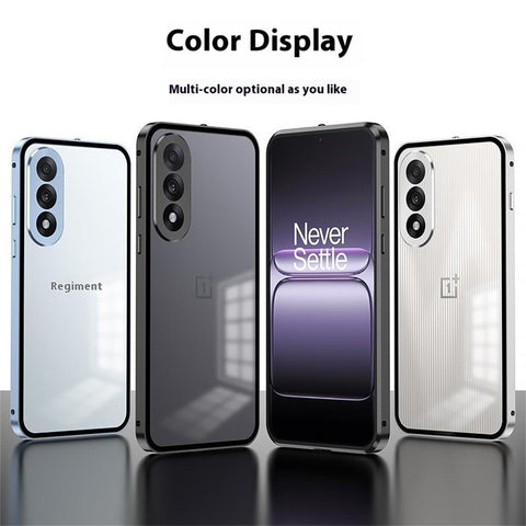For OnePlus Nord 5 5G / Ace 5 Ultra 5G Matte Case Aluminium Alloy + PC Phone Cover Pop-Up Snap Lock