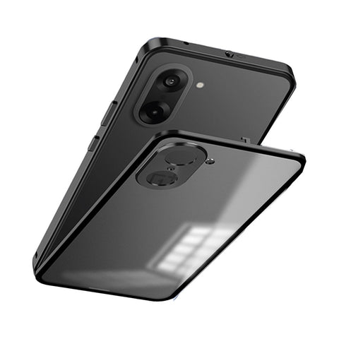 For OnePlus Nord CE5 5G / Ace 5 Racing 5G Matte Case Aluminium Alloy + PC Phone Cover Pop-Up Snap Lock