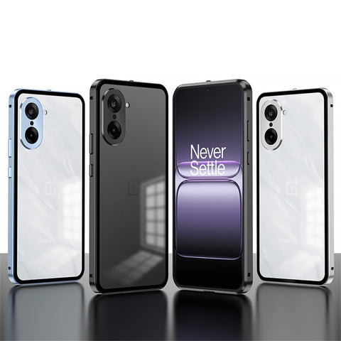 For OnePlus Nord CE5 5G / Ace 5 Racing 5G Matte Case Aluminium Alloy + PC Phone Cover Pop-Up Snap Lock