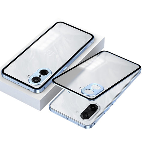 For OnePlus Nord CE5 5G / Ace 5 Racing 5G Matte Case Aluminium Alloy + PC Phone Cover Pop-Up Snap Lock