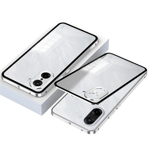 For OnePlus Nord CE5 5G / Ace 5 Racing 5G Matte Case Aluminium Alloy + PC Phone Cover Pop-Up Snap Lock
