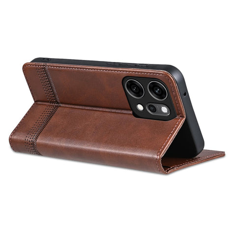 AZNS For Oppo Reno14 5G (Global) Case Cowhide Texture PU Leather Wallet Phone Cover
