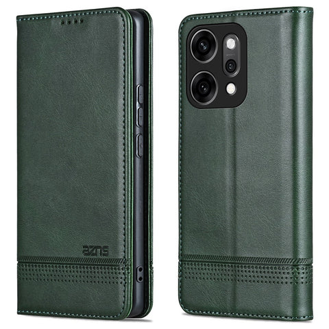AZNS For Oppo Reno14 5G (Global) Case Cowhide Texture PU Leather Wallet Phone Cover
