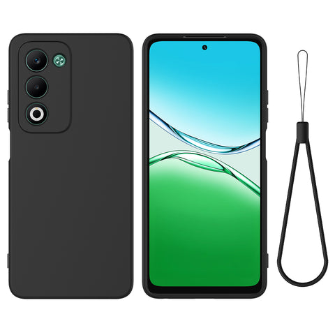 For Oppo A5 5G / Oppo A5 4G Liquid Silicone Case Phone Back Cover with Hand Strap
