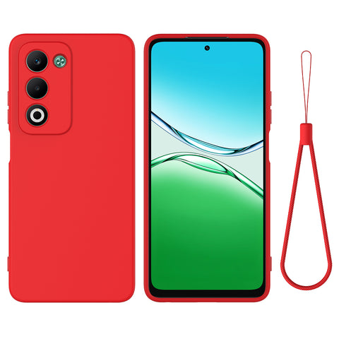 For Oppo A5 5G / Oppo A5 4G Liquid Silicone Case Phone Back Cover with Hand Strap