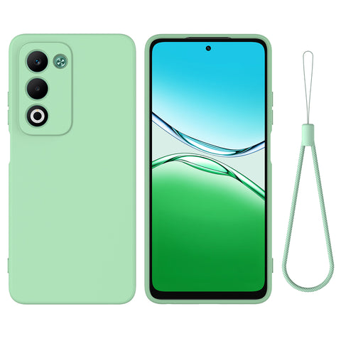 For Oppo A5 5G / Oppo A5 4G Liquid Silicone Case Phone Back Cover with Hand Strap