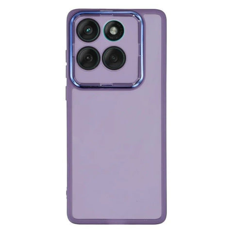 WANLONFENG For Motorola Edge 60 Fusion 5G TPU Case  DKSM Series Electroplated Frame Back Cover with Tempered Glass