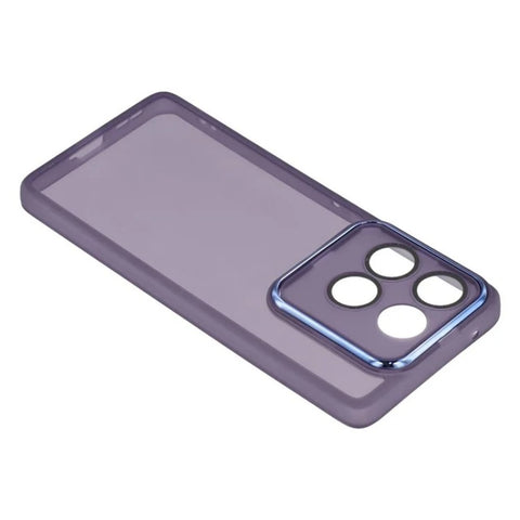 WANLONFENG For Motorola Edge 60 Fusion 5G TPU Case  DKSM Series Electroplated Frame Back Cover with Tempered Glass