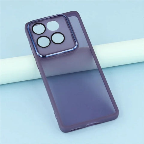 WANLONFENG For Motorola Edge 60 Fusion 5G TPU Case  DKSM Series Electroplated Frame Back Cover with Tempered Glass