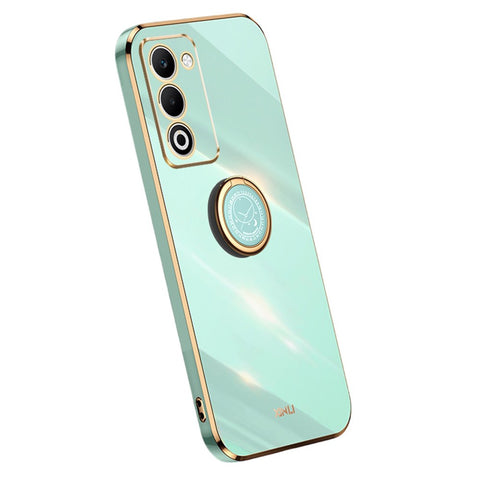 XINLI For Oppo A5 5G  /  4G Case Ring Kickstand Electroplating TPU Phone Cover