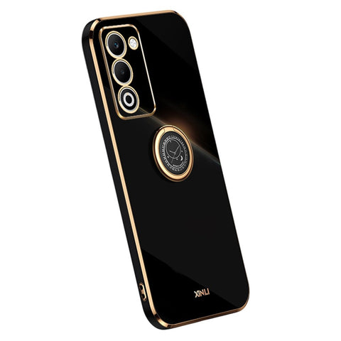 XINLI For Oppo A5 5G  /  4G Case Ring Kickstand Electroplating TPU Phone Cover