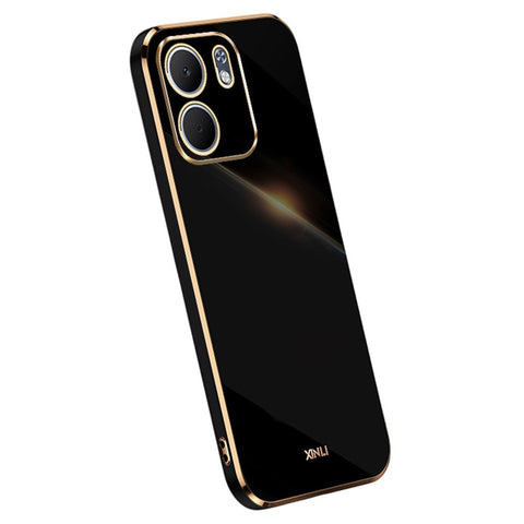 XINLI For Oppo A5x 5G Case TPU Phone Cover with Electroplating Frame