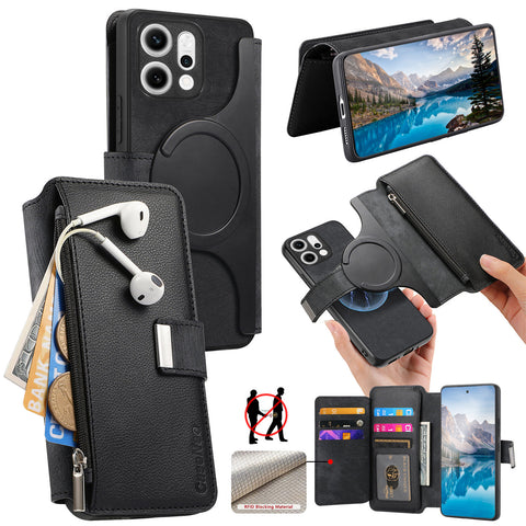 CASENEO For Oppo Reno14 Pro 5G (Global) Case  MW-02 Detachable Magnetic Leather Flip Phone Cover