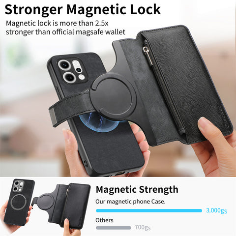 CASENEO For Oppo Reno14 Pro 5G (Global) Case  MW-02 Detachable Magnetic Leather Flip Phone Cover