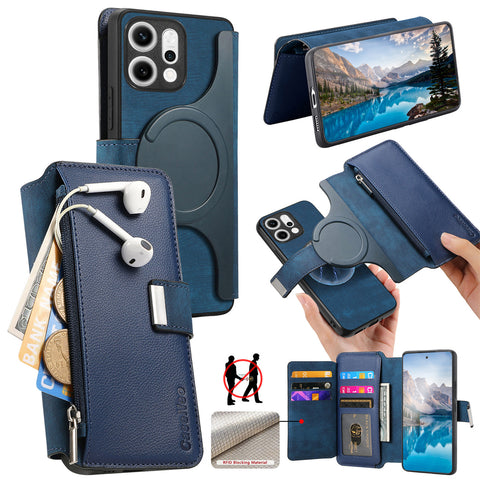 CASENEO For Oppo Reno14 Pro 5G (Global) Case  MW-02 Detachable Magnetic Leather Flip Phone Cover
