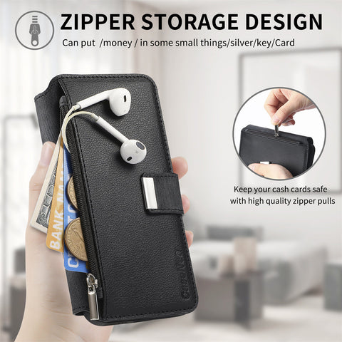 CASENEO For Oppo Reno14 5G (Global) Case  MW-02 Detachable Magnetic Leather Flip Phone Cover