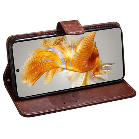 IDEWEI PU Leather Phone Case for Huawei Mate 50 4G, Folio Flip Crazy Horse Texture Stand Wallet Cover