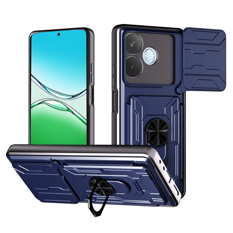 For Oppo A5 Pro 5G (Global) Case PC + TPU Kickstand Phone Back Cover with Camera Slider