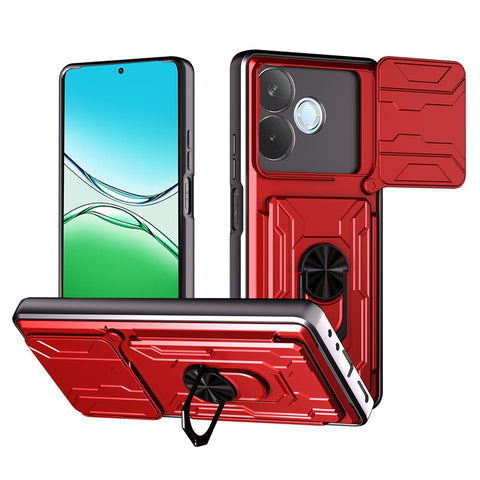 For Oppo A5 Pro 5G (Global) Case PC + TPU Kickstand Phone Back Cover with Camera Slider