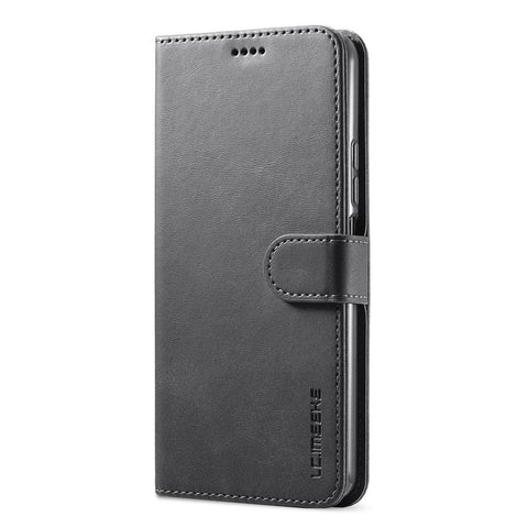 LC.IMEEKE PU Leather Phone Case For Xiaomi Redmi A1 4G / A2 4G , Calf Texture Magnetic Clasp Wallet Stand Full Protection Cell Phone Cover