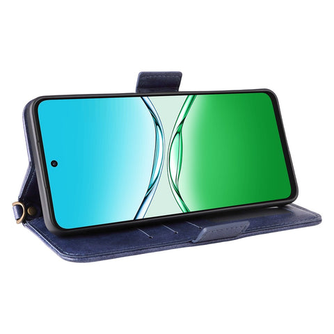 For Oppo A5 Pro 5G (Global)  /  A5 Pro 4G (Global) Leather Case Magnetic Closure Wallet Stand Phone Cover with Crossbody Strap