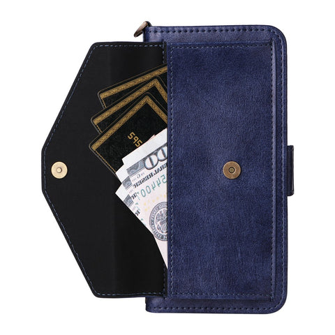 For Oppo A5 Pro 5G (Global)  /  A5 Pro 4G (Global) Leather Case Magnetic Closure Wallet Stand Phone Cover with Crossbody Strap