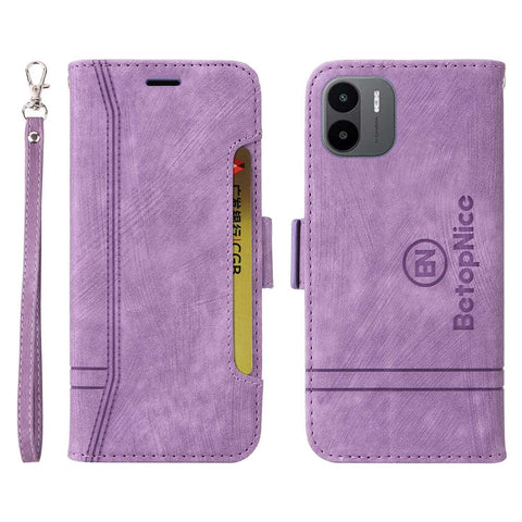 BETOPNICE 001 For Xiaomi Redmi A1 4G / A2 4G PU Leather Anti-fall Phone Case Wallet Stand Imprinted Stitching Line Protective Cell Phone Cover