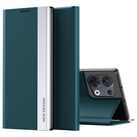 For Oppo Reno8 Pro+ 5G (Global Version) / Reno8 Pro 5G (Global Version) Collision Resistant PU Leather Flip Stand Cover Electroplating Phone Case