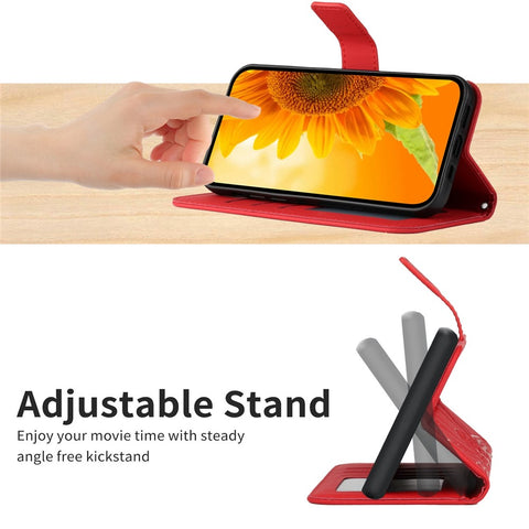 For OnePlus 10T 5G / Ace Pro 5G HT04 Sunflower Imprinted PU Leather Wallet Cover Skin-Touch Flip Stand Phone Drop-proof Case with Hand Strap