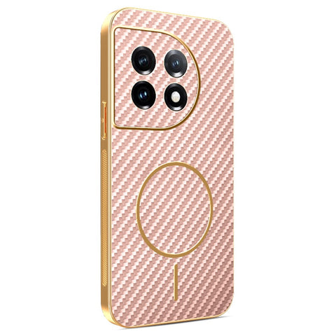 For OnePlus 11 5G  /  11 Pro 5G Phone Case Carbon Fiber Textured Electroplated TPU Back Cover