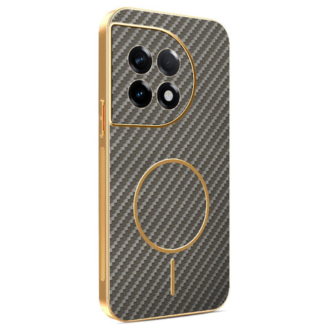 For OnePlus Ace 2 5G  /  11R 5G Phone Case Carbon Fiber Textured Electroplated TPU Back Cover