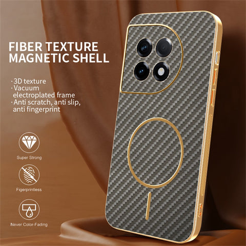 For OnePlus Ace 2 5G  /  11R 5G Phone Case Carbon Fiber Textured Electroplated TPU Back Cover
