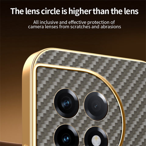 For OnePlus Ace 2 5G  /  11R 5G Phone Case Carbon Fiber Textured Electroplated TPU Back Cover