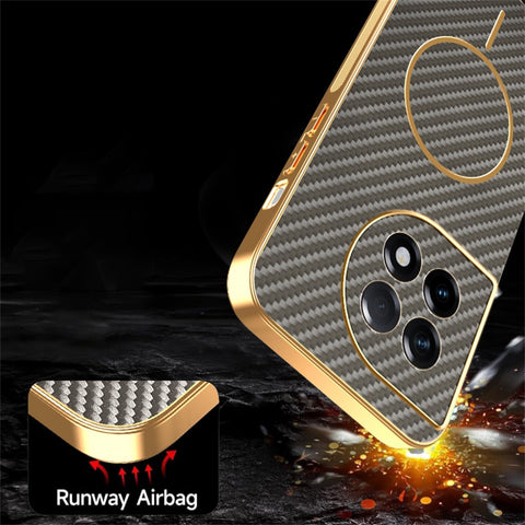 For OnePlus Ace 2 5G  /  11R 5G Phone Case Carbon Fiber Textured Electroplated TPU Back Cover