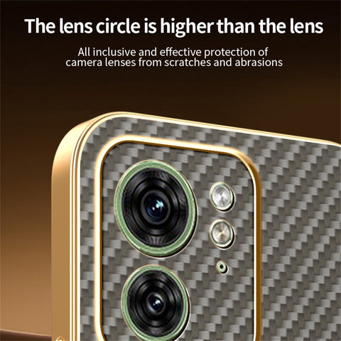 For Motorola Edge 40 5G  /  Edge (2023) 5G Phone Case Carbon Fiber Textured Electroplated TPU Back Cover