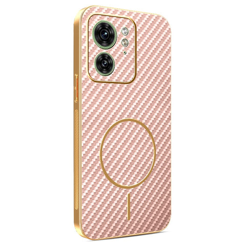 For Motorola Edge 40 5G  /  Edge (2023) 5G Phone Case Carbon Fiber Textured Electroplated TPU Back Cover