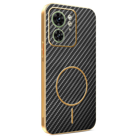 For Motorola Edge 40 5G  /  Edge (2023) 5G Phone Case Carbon Fiber Textured Electroplated TPU Back Cover
