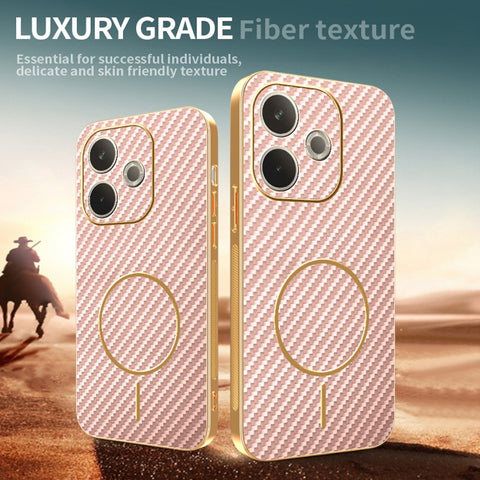 For Oppo A5 Pro 4G (Global) / 5G (Global) Phone Case Carbon Fiber Textured Electroplated TPU Back Cover
